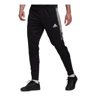 adidas Mens adidas Solid Color Alphabet Logo Printing Running Training Soccer/Football Sports Pants/Trousers/Joggers Black GE5423
