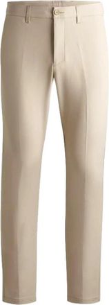 HUGO BOSS Commuter Slim - Heren - Chinos - Beige - S - Leer - Broeken