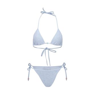 Hunza G Dames, Badkleding, Blauw, Maat: ONE Size Polyamide
