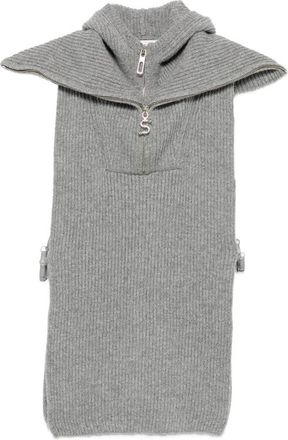Sportmax Ribbed-knit Hooded Knit