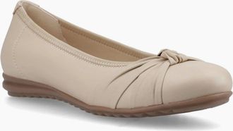 Hush Puppies Womens Lilith Knot Womens Ballerinas - Tan - Size: 6