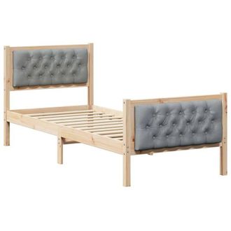 vidaXL Estructura De Cama Con Cabecera Gris Claro 80 X 200 Cm Tela Vidaxl
