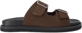Kurt Geiger Mens Leather Lisbon Sandals - Brown - Size UK 12