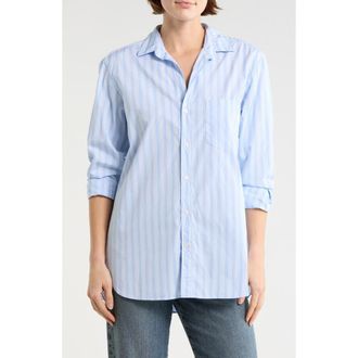 Frank & Eileen Joedy Stripe Cotton Button-Up Shirt in Light Blue Multi Stripe at Nordstrom Rack, Size Xx-Small
