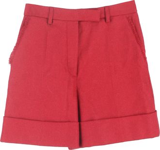 Thom Browne shorts met hoge taille en getailleerde pasvorm in rode wol