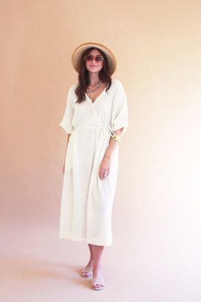 Kalalou Drawstring Waist Jumper-Cotton