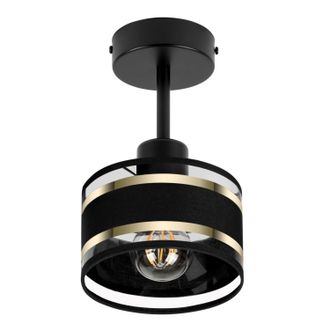 OEM L&aacute;mpara De Techo Negra Con Pantalla, Metal Industrial, 1xe27, Iluminaci&oacute;n Led Moderna Para Sal&oacute;n, Cocina, Dormitorio, Habitaci&oacute;n Infantil, Loft