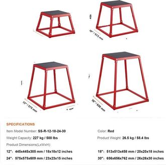 OEM Cajones De Salto Pliom&eacute;tricos, Disponibles En Varios Tama&ntilde;os, Ideales Para Entrenar En Casa