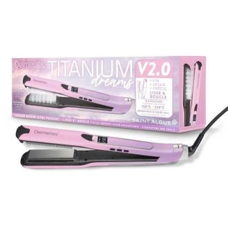 Saint Algue Plancha De Vapor - Saint Algue - Demeliss Titanium V2.0 - Color Exclusivo Rosa/violeta - Alisado De Alta Rendimiento