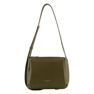 Pourchet Tassen, Dames, Groen, ONE Size, Leer, S&eacute;vign&eacute; Small Crossbody