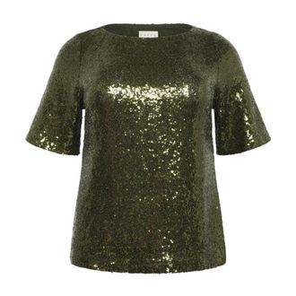 Kaffe Curve Overhemden, Dames, Groen, L, Blouses