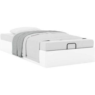 vidaXL Estructura De Cama Otomana Sin Colch&oacute;n Blanco 100x200cm Vidaxl