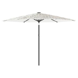 Berkfield Home Garden Parasol with Steel Pole White 288x288x225 cm | Size: 288 x 288 x 225 cm