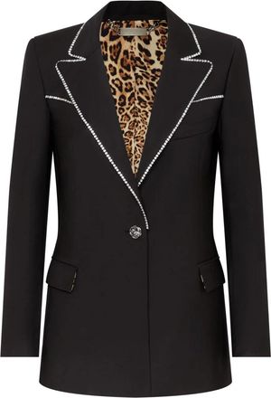 Philipp Plein Colorado Crystal Blazer - Dames - Blazers - Zwart - S - Wol - Jassen