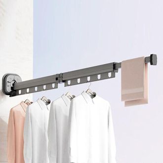 OEM Tendedero De Ropa Mural, Ahorra Espacio, Retr&aacute;ctil, Plegable, De Metal - 126 Cm -crezuo