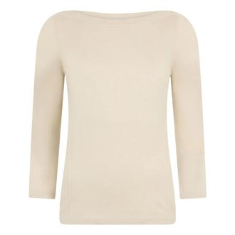 Malo Overhemden, Dames, Beige, M, Shirt met lange mouwen
