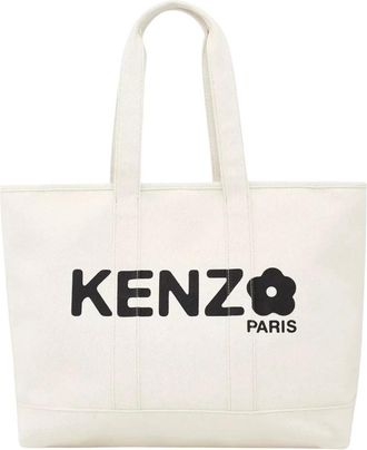 Kenzo Utility Shopper Bag met Boke Flower Print - unisex - Shoppers - Wit - ONE Size - Katoen - Tassen