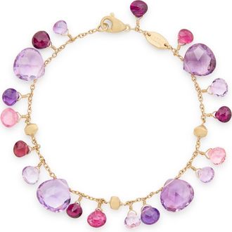 Marco Bicego Paradise 18K Gold Semiprecious Stone Charm Bracelet at Nordstrom, Size 7.25