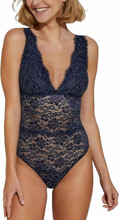 Cosabella Pret-A-Porter Curvy Bodysuit In Aasmani Blue