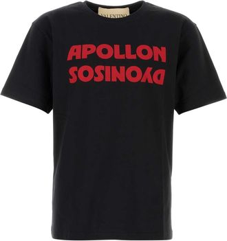 Valentino Garavani Mens Black Cotton T-shirt - Size X-Large