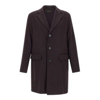 HUGO BOSS L-Henk jas - Heren - Mantels - Paars - Maat: XL Zijde