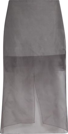 Monse Layered Silk Organza Pencil Skirt in Grey at Nordstrom, Size Medium