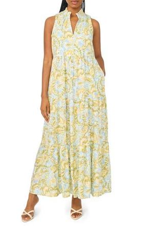Halogen Sleeveless Tiered Maxi Dress in Baby Lavender at Nordstrom Rack, Size X-Large