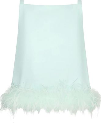 Liu Jo Blusa con bordo di piume - Verde