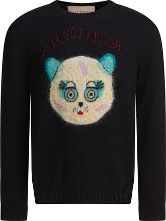 Valentino Mens Black Cotton Knitwear Wool - Size X-Small