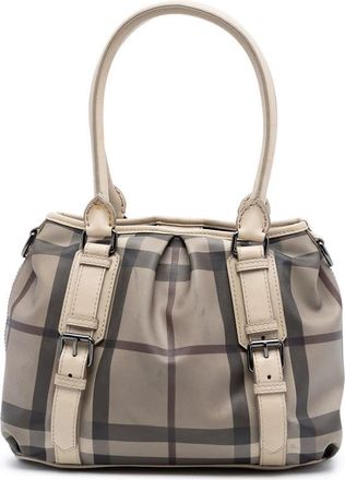 Burberry Pre-owned Burberry Small Smoke Check Coated Canvas Northfield Satchel Ladies JSVXIHMXE9CLP67Z