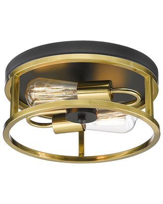 Bethel International 12In Iron Flush Mount