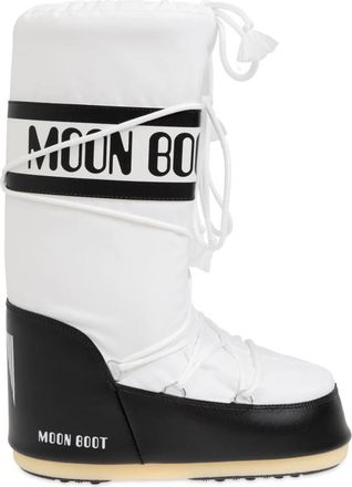 Moon Boot Sneeuwlaarzen icoon nylon - Dames - Winterlaarzen - Wit - 39 EU - Nylon - Schoenen