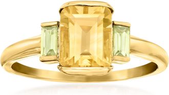 RS Pure by Ross-Simons Citrine and. Peridot Ring in 14kt Yellow Gold