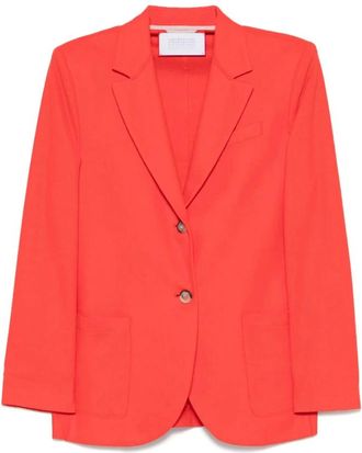 Harris Wharf London Jassen, Dames, Rood, S, Vlam Rode Jas met Voorknoppen