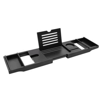 OEM Estanter&iacute;a De Ba&ntilde;o De Bamb&uacute;, Longitud Ajustable, Dise&ntilde;o Independiente, Color Negro