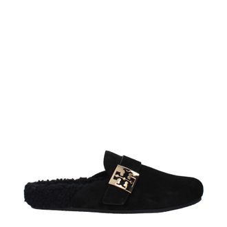 Tory Burch Tory Burch Mellow Damens Schwarze Clogs und Pantoletten aus Wildleder