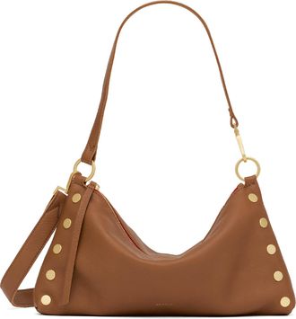 Hammitt Hammitt Kyle Mahogany Pebble Brushed Gold Red Zip Med