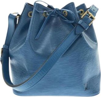 Louis Vuitton Pre-owned Bucket Bags, female, Blue, Size: ONE SIZE Pre-owned Epi Petit Noe Shoulder Bag