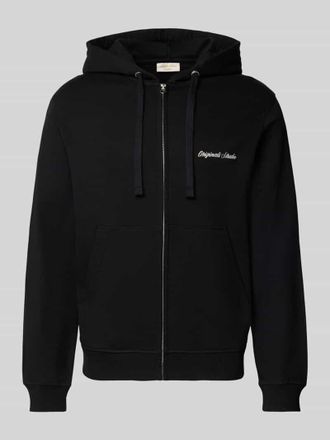 Jack & Jones Jack & Jones Sweatjacke mit K&auml;nguru-Tasche und Rei&szlig;verschluss in Black, Gr&ouml;&szlig;e M