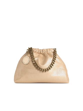 Stella McCartney Stella Mc Cartney Mini-Tasche Falabella Coulisse in Gold Shaggy Deer
