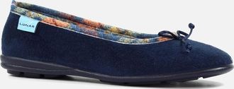 Lunar Womens Bow Womens Slippers - Navy - Size: 7