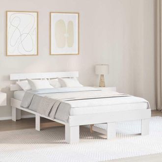 vidaXL Vidaxl - Estructura De Cama Blanco 120 X 200 Cm Madera Maciza De Pino