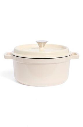 Enchante Home Round Cast Iron Casserole Dish in Cream at Nordstrom Rack
