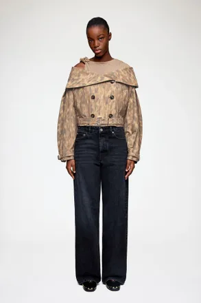 Ganni Burro Jacket in Printed Cotton - Size 36 Organic