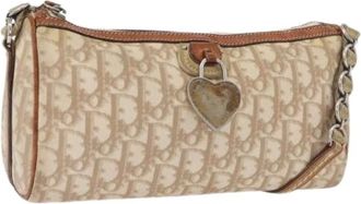 Dior Pre-owned Shoulder Bags, female, Beige, Size: ONE SIZE Pre-owned Vintage Shoulder Bag