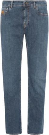 Etro Straight Leg Denim Jeans - Heren - Regular Fit Jeans - Grijs - W38 - Denim - Jeans