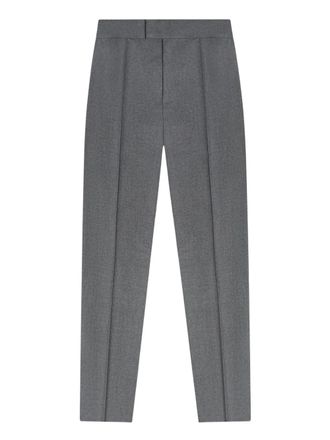 Mani&egrave;re De Voir Claude pleated-motif Eiffel-detail tailored trousers - Grey