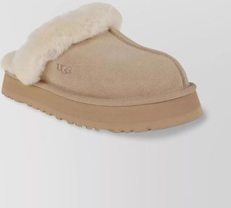 UGG suede disquette platform mules