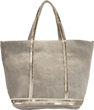 Vanessa Bruno Cabas S Zipped Tote - Dames - Shoppers - Grijs - ONE Size - Leer - Tassen