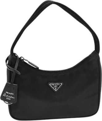 Prada Pre-owned Nylon Schoudertas - Dames - Vintage Schoudertas - Zwart - ONE Size - Nylon - Vintage